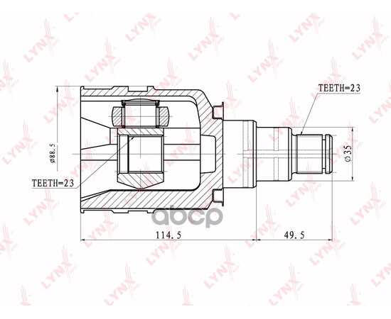 Купить ШРУС ВНУТРЕННИЙ (КОМПЛ.) TOYOTA RAV4 94-00 LYNXAUTO CI-7502