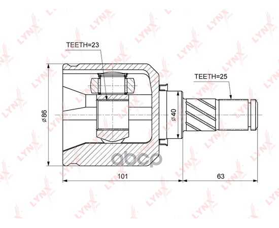 Купить ШРУС ВНУТРЕННИЙ LYNXAUTO CI-3748