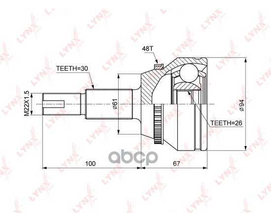 Купить ШРУС НАРУЖНЫЙ ПОДХОДИТ ДЛЯ TOYOTA CAMRY(V40) 3.5 06, LEXUS RX330 03-05 / RX350 06-08 CO-3692A