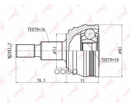 Купить ШРУС НАРУЖНЫЙ ПОДХОДИТ ДЛЯ AUDI A3 1.6 96-00/A6 2.8 99-05, SKODA OCTAVIA 1.4-1.9D 97, VW BORA 1.4-1.9D 98-05/GOLF IV 1.4-1.9D 97-05 CO-2800