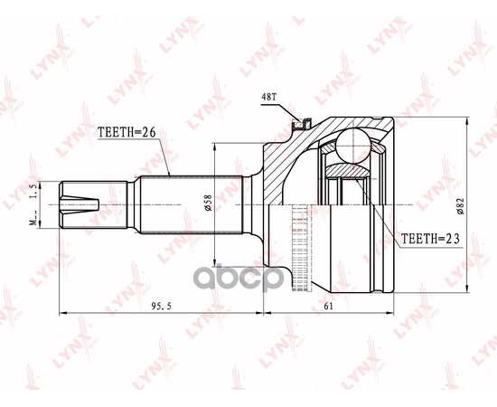 Купить ШРУС НАРУЖНЫЙ LYNXAUTO CO-7562A