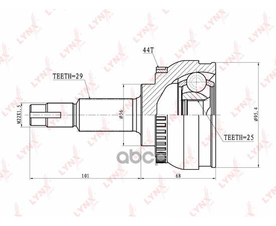 Купить ШРУС НАРУЖНЫЙ LYNXAUTO CO-5711A