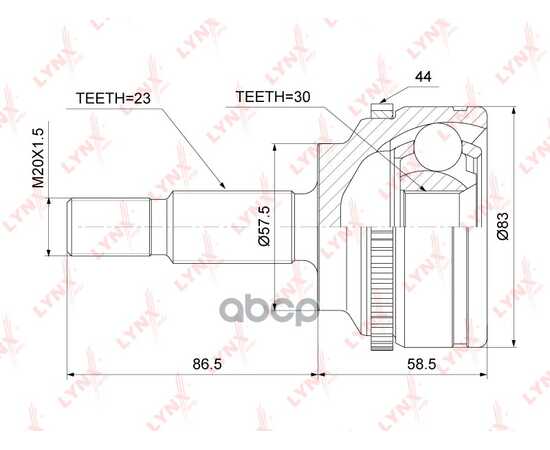 Купить ШРУС LYNXAUTO CO-6322A