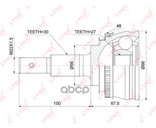 Купить ШРУС LYNXAUTO CO-7551A