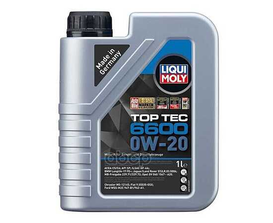 Купить МАСЛО МОТОРНОЕ LIQUI MOLY TOP TEC 6600 0W-20 СИНТЕТИЧЕСКОЕ 1 Л 21410