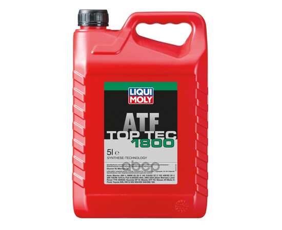 Купить МАСЛО ТРАНСМИССИОННОЕ LIQUI MOLY TOP TEC ATF 1800 R 5 Л 39020/20662