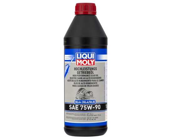 Купить МАСЛО ТРАНСМИССИОННОЕ LIQUI MOLY HOCHLEISTUNGS-GETRIEBEOIL GL-4/GL-5 75W-90 СИНТЕТИЧЕСКОЕ 1 Л 4434/3979