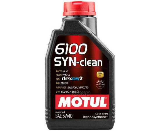 Купить МАСЛО МОТОРНОЕ MOTUL 6100 SYN-CLEAN 5W-40 СИНТЕТИЧЕСКОЕ 1 Л 111691