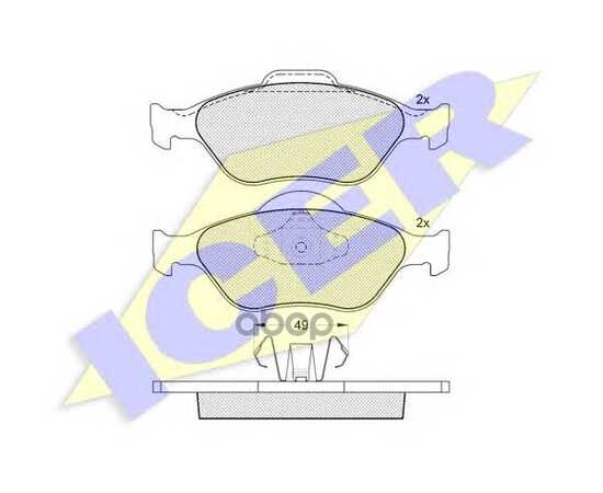 Купить КОЛОДКИ ПЕРЕДНИЕ FORD FIESTA/FUSION ICER 181343