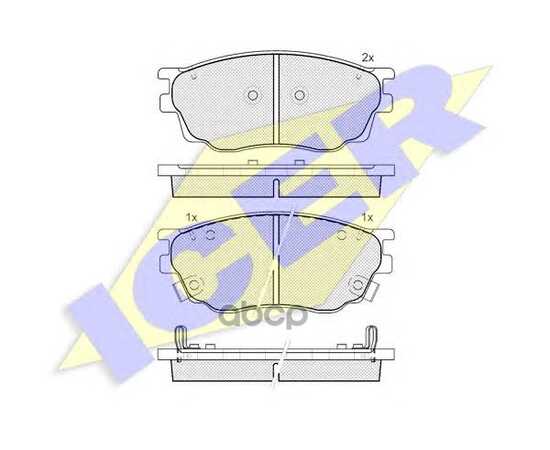 Купить КОЛОДКИ ПЕРЕДНИЕ MAZDA 6 (GG) 1.8 02- ICER 181542