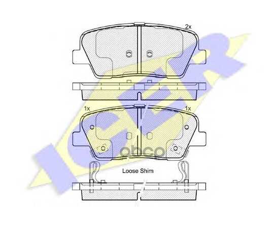 Купить КОЛОДКИ ЗАДНИЕ HYUNDAI SANTA FE III/KIA SORENTO 2009-> ICER 181954