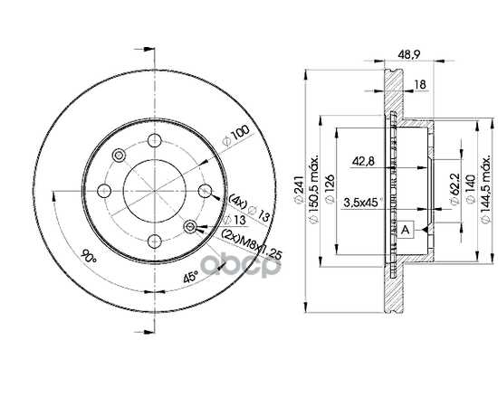 Купить ДИСК ТОРМОЗНОЙ ПЕРЕДНИЙ HYUNDAI I10/KIA PICANTO /VENT D=241MM ICER 78BD7500-2