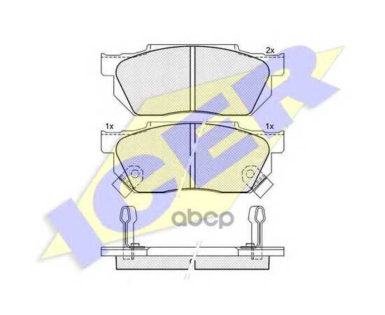 Купить КОЛОДКИ ПЕРЕДНИЕ HONDA CIVIC/CRX II 1.3/1.6L ALL ->95 ICER 180494