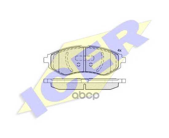 Купить КОЛОДКИ ПЕРЕДНИЕ CHEVROLET AVEO 06->/KALOS 02- ICER 181566