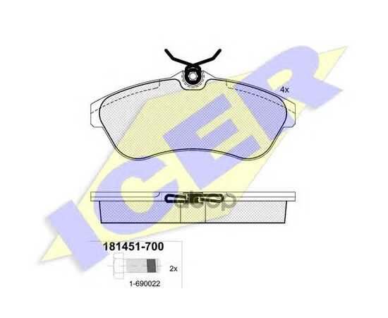 Купить КОЛОДКИ ПЕРЕДНИЕ CITROEN C3 ICER 181451-700