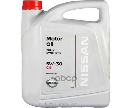 Купить МАСЛО МОТОРНОЕ СИНТЕТИЧЕСКОЕ NISSAN MOTOR OIL DPF 5W-30 5Л (KE900-90043) KE900-90043R