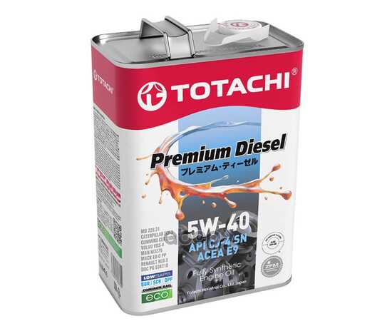 Купить МАСЛО МОТОРНОЕ TOTACHI PREMIUM DIESEL FULLY SYNTHETIC CJ-4/SM 5W-40 СИНТЕТИЧЕСКОЕ 4 Л 4562374690745