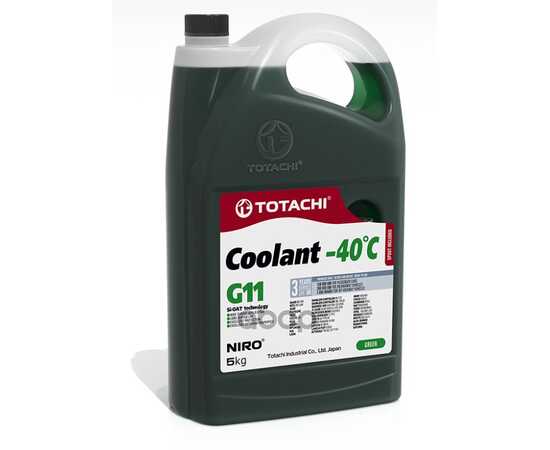 Купить АНТИФРИЗ TOTACHI NIRO COOLANT GREEN -40C G11 5КГ 4589904526817 43205