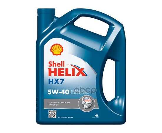 Купить МАСЛО МОТОРНОЕ SHELL HELIX HX7 SN+ 5W-40 ПОЛУСИНТЕТИЧЕСКОЕ 4 Л 550051497