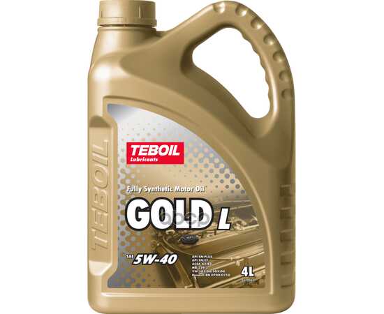 Купить МАСЛО МОТОРНОЕ TEBOIL GOLD L 5W-40 СИНТЕТИЧЕСКОЕ 4 Л 3475041