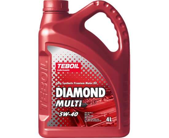 Купить МАСЛО МОТОРНОЕ TEBOIL DIAMOND MULTI 5W-40 СИНТЕТИЧЕСКОЕ 4 Л 3455081