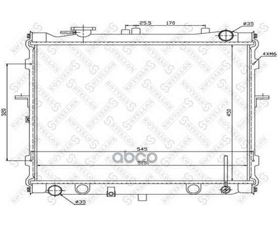 Купить РАДИАТОР СИСТЕМЫ ОХЛАЖДЕНИЯ МКПП KIA SPORTAGE 2.0 16V 97> STELLOX 1025170_SX