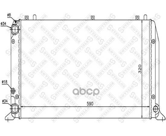 Купить РАДИАТОР СИСТЕМЫ ОХЛАЖДЕНИЯ AUDI 80 1.6-1.9TDI 86-96 STELLOX 1025016_SX