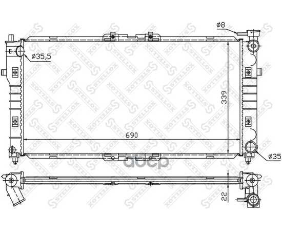 Купить РАДИАТОР СИСТЕМЫ ОХЛАЖДЕНИЯ MAZDA 626/MX-6 1.8I-2.0I 91> STELLOX 1025033_SX