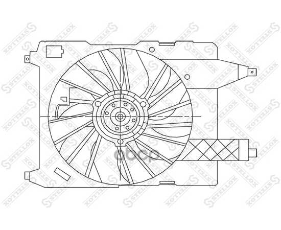 Купить ВЕНТИЛЯТОР ОХЛАЖДЕНИЯ RENAULT MEGANE 1.4-2.0 02> STELLOX 2999410_SX