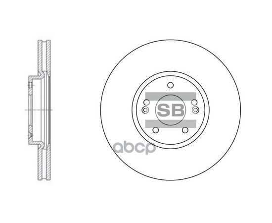 Купить ДИСК ТОРМОЗНОЙ ПЕРЕДНИЙ HYUNDAI SANTA FE 2006-> /VENT.D=321MM SANGSIN BRAKE SD1053