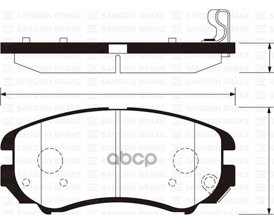 Купить КОЛОДКИ ТОРМОЗНЫЕ ПЕРЕДНИЕ SANGSIN BRAKE SP1202