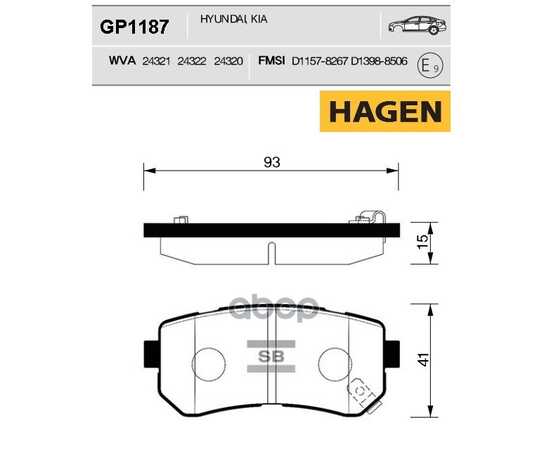 Купить КОЛОДКИ ЗАДНИЕ (PREMIUM) KIA RIO06-> /KIA CEED/HYUNDAI I20/I30/IX35 SANGSIN BRAKE GP1187