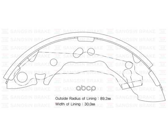 Купить КОЛОДКИ ТОРМОЗНЫЕ БАРАБАННЫЕ SANGSIN BRAKE SA062