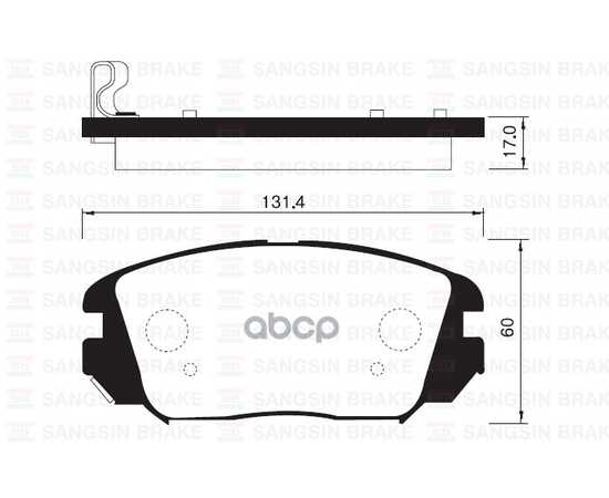 Купить КОЛОДКИ ТОРМОЗНЫЕ ПЕРЕДНИЕ SANGSIN BRAKE SP1182