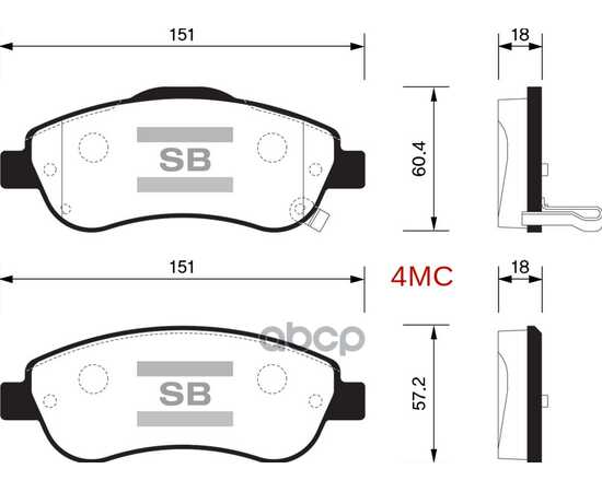 Купить КОЛОДКИ ТОРМОЗНЫЕ ПЕРЕДНИЕ SANGSIN BRAKE SP1567