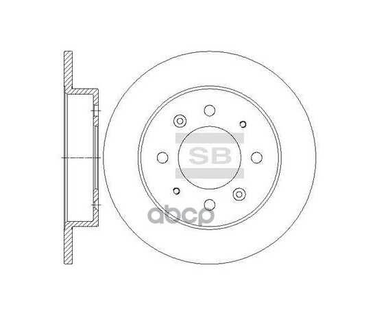 Купить ДИСК ТОРМОЗНОЙ ЗАДНИЙ KIA CERATO 04-09 SANGSIN BRAKE SD2041