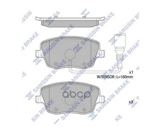 Купить КОЛОДКИ ТОРМОЗНЫЕ SKODA FABIA/VOLKSWAGEN POLO 1.2-1.9D 01- ПЕР.(С ДАТЧИКОМ) SP1806A