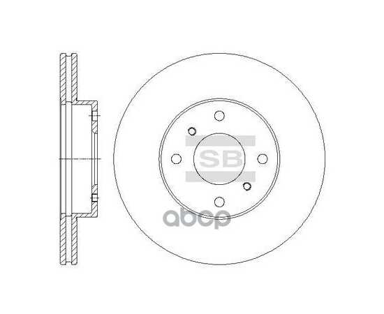 Купить ДИСК ТОРМОЗНОЙ ПЕРЕДНИЙ NISSAN ALMERA N16/PRIMERA (P11) /VENT D=280MM SANGSIN BRAKE SD4231