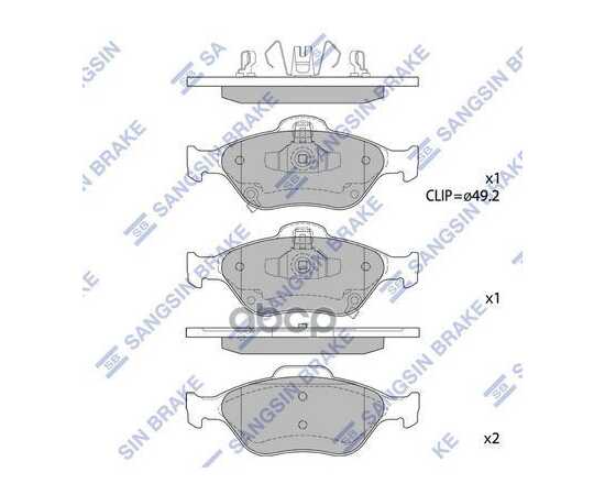 Купить КОЛОДКИ ПЕРЕДНИЕ SANGSIN BRAKE SP1631