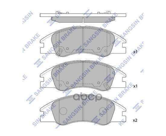 Купить КОЛОДКИ ТОРМОЗНЫЕ ПЕРЕДНИЕ SANGSIN BRAKE SP1167