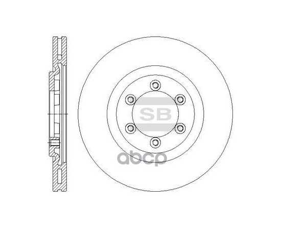 Купить ДИСК ТОРМОЗНОЙ ПЕРЕДНИЙ SANGSIN BRAKE SD3051