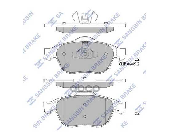 Купить КОЛОДКИ ПЕРЕДНИЕ RENAULT SCENIC II SP1802