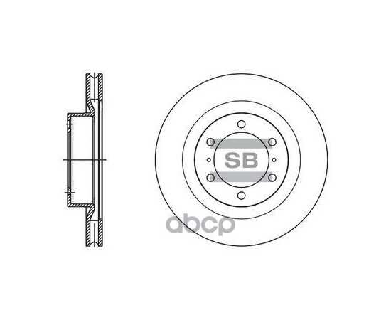 Купить ДИСК ТОРМОЗНОЙ ПЕРЕДНИЙ TOYOTA LAND CRUISER 4.03.0D-4D 03 SANGSIN BRAKE SD4090