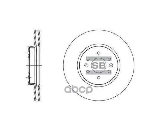 Купить ДИСК ТОРМОЗНОЙ ПЕРЕДНИЙ SANGSIN BRAKE SD2057