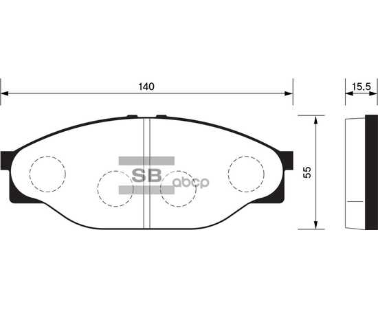 Купить КОЛОДКИ ТОРМОЗНЫЕ ПЕРЕДНИЕ SANGSIN BRAKE SP1139