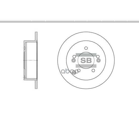 Купить ДИСК ТОРМОЗНОЙ ЗАДНИЙ SANGSIN BRAKE SD1024