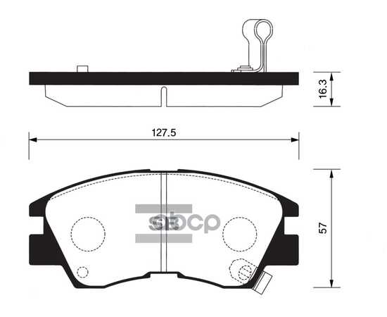 Купить КОЛОДКИ ТОРМОЗНЫЕ ПЕРЕДНИЕ SANGSIN BRAKE SP1135