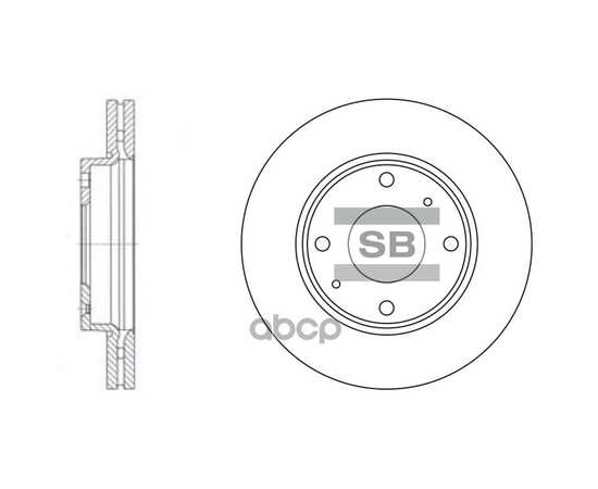 Купить ДИСК ТОРМОЗНОЙ ПЕРЕДНИЙ SANGSIN BRAKE SD1016