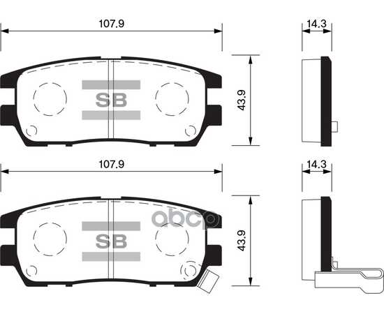 Купить КОЛОДКИ ТОРМОЗНЫЕ ЗАДНИЕ SANGSIN BRAKE SP1538