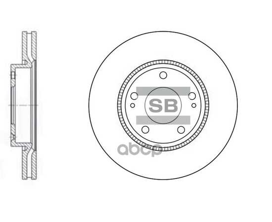 Купить ДИСК ТОРМОЗНОЙ ПЕРЕДНИЙ SANGSIN BRAKE SD1048